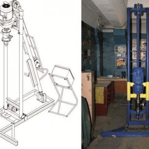 DIY drilling rig photo