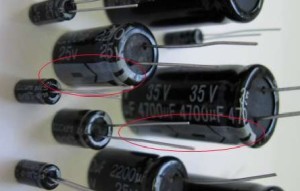 Identifying capacitor polarity