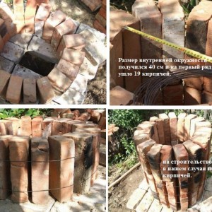 Brick tandoor oven construction photo