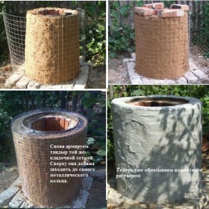 Brick tandoor oven construction photo