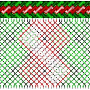 Friendship bracelet weaving diagram