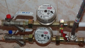 Apartment water meter installation